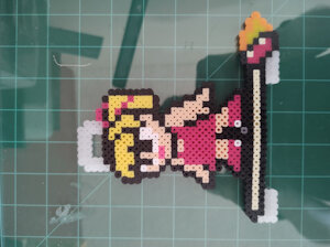 8bit Roll Flying on Broom Perler by ryuuiaryuusei