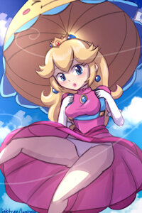 Peach With Perry The Parachute by lumineko