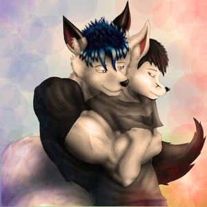 red & blue by Duganfuzzblusher