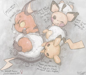 Pika Family Doodle (Messy) by OverFlo207