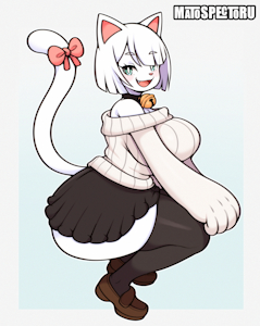 Cat throwing it back (OC) 😺 by MatoSpectoru