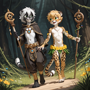 Nekolai &&nbsp;&nbsp;Kai going for a Walk by ChronoLion