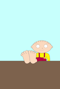 Stewie's feet on the table by TheFurryTree