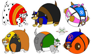 Paw Patrol X Pupsona's Reflected Copy Xs by DanXDWolfenburg