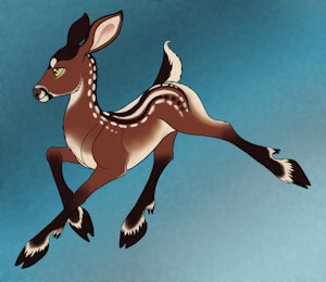 Artfight 2026 - Shadowwolf the deer by Skychaser