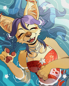 Poolside Chilling by velvetsketch