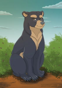 Gift Art of a cute bear ~ by thathornycat