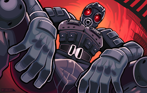 Badass guy fanart by Spaicy