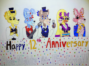 Happy 12th Anniversary Of FNAF!!! (2026) by JurassicWorldGirl