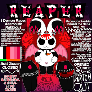 Reaper the Demon Bunny (OC UPDATE) by BengalBatEmmaKat