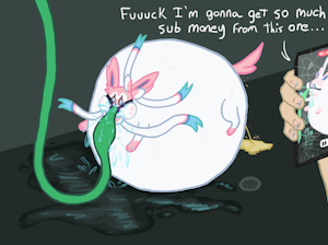 sylveon water hose torture by grinched