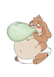 Fat Bunny and Slime. by Maxicoon
