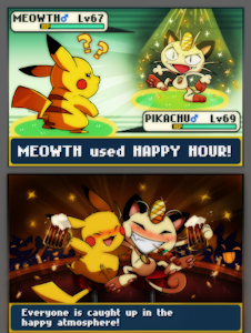 Meowth & Pikachu's Happy Hour: Commission by KAZOKO