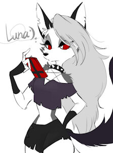 Crimson Moon Wolf Girl by cressidafoster6