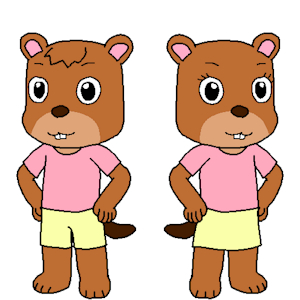 (My OC) Nugget the Beaver & Pinch the Beaver by Bali0004