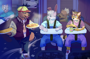 Pizza Party by ChronoKitten