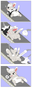 Mincy on the conveyor belt by pichu90