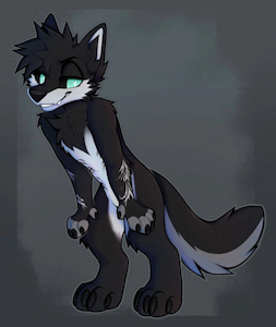 Dark Canine Fullbody Art by Edipil