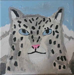 Snow Leopard Painting by JoshPikaDPlover2017