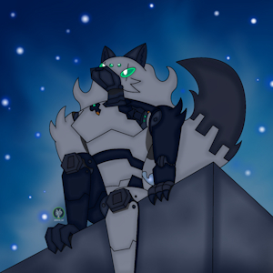 Un dibujo de uno de mis ocs , Fernic mirando las estrellas. by jayritus