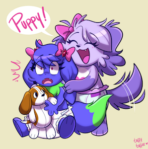 You're a puppy! by taffytoffee