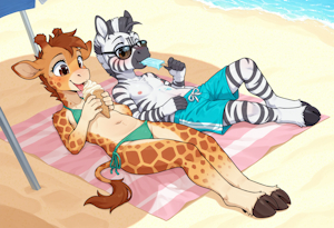 [AI] Beach day by Girafarig