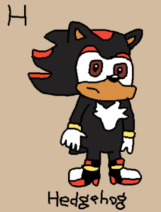 Shadow the Hedgehog in AngesSZ's Animal Alphabet Cards by NickJrBunniesFan