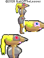 Fullbody of a Mole Lady Smaller Pixel Art by BatOfTheLeaves