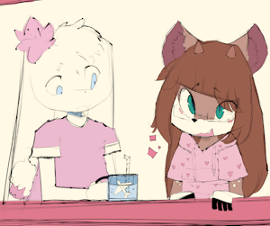 deserie and a friend by kittydeer