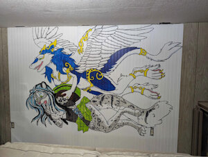 I painted an angel on my wall by morpheuskibbe