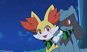 Riolu & Fennekin by WinickLim