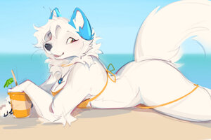 &ldquo;at the beach&rdquo; shuryaSHISH by WolfSkoll