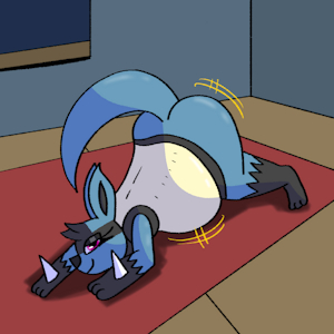 Lucario Stretching by AlphabetABC