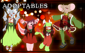 [OPEN] Adoptables| Red and Green by Hybrididi