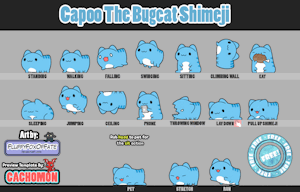 Capoo The Bugcat Shimeji by FluffyFoxOfFate