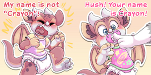 Hush, your name is Crayon now by Loupy