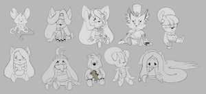 Misc OC/ game plushies by RougeDaisy