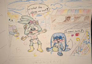 Surge and Kit back in diapers! by MilestheHedgehog