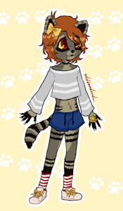 OPEN ADOPT Raccoon Tomboy by oddsandends