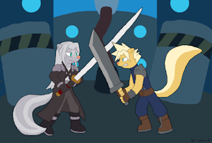 Cloud Stripe vs Mephiroth by Stripeback