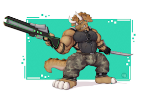 Battle-Tested Triceratops by Vedrax