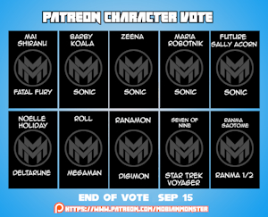 September Patreon Character Vote by MobianMonster