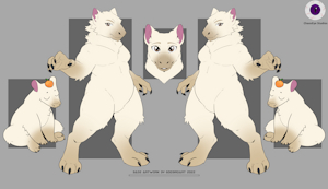 Leucistic Capybara Adopt-OPEN by ChaosEye