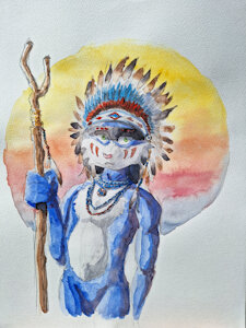 Blue shaman by AleTails