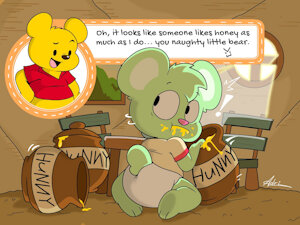 Adri meet Winnie Pooh by TheLittleAdri