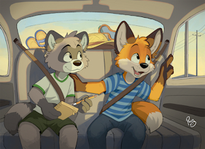 Art and Biro: Road Trip by pandapaco