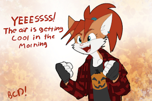 Fall Feline by bluecoffeedog