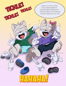 Tickle the Wolfies Feetsies (Commission) by EmperorCharmy