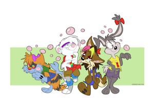 Tipsy Kahuna Fearsome Foursome stroll by Foxlover91