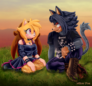 Hazel and Tempest in a date by ThePervyDoe